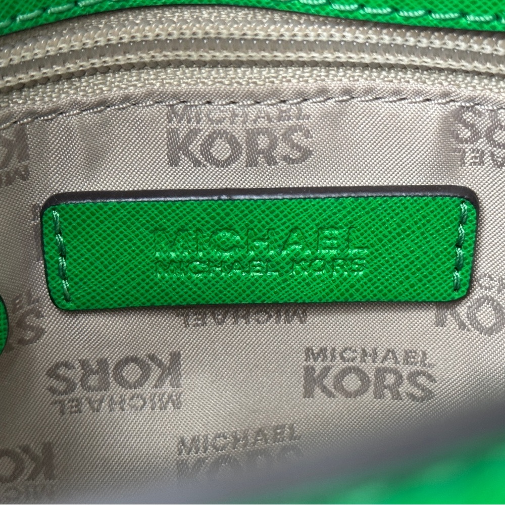 Michael Kors Dillon Studded Messenger Bag in Green Palm - Picture 16 of 16